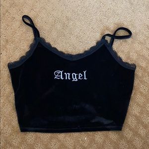 Velvet “Angel” Cami with Lace